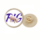 thumbnail image 1 of Broche de oro metálico circular, 1 of 3