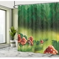 thumbnail image 5 of Ambesonne Mushroom Shower Curtain, Wild Magic Wonderland, 69"Wx84"L, Apple Green Fern Green, 5 of 5