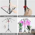 thumbnail image 6 of LED Grow Lights for Indoor Plants, Full Spectrum Plant Light with Stand, USB Plug Adjustable Tripod 15-63inch for Floor Plants, Red/Blue/White, 3/9/12H Timer, 6 of 9