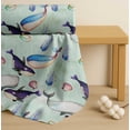 thumbnail image 4 of Soimoi Cotton Cambric Fabric Shell & Whale Fish Ocean Print Fabric by the Yard 42 Inch Wide, 4 of 7