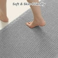 thumbnail image 6 of VUNATE Waffle Bathroom Rugs Ultra-Soft Non-Slip Bath Mat Super Absorbent Quick Dry Bath Rugs for Bathroom Floor Machine Washable Bathroom Mats with Tassels Boho Bathroom Decor 17"x24" Gray, 6 of 6