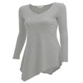 thumbnail image 2 of CHOK Tunique Longue à Manches Longues Col en V pour Femmes Robe T-Shirt, 2 of 5