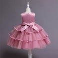 thumbnail image 6 of WPPGONE Girls Tiered Tulle Flower Girl Dress Sleeveless Floral Embroidery Ball Gown Elegant Princess Wedding Party Gown Luxury Pageant Dress Toddler Birthday Photoshoot Party Dresses, 6 of 7