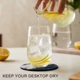 thumbnail image 2 of Marble Navy Blue Coasters Set of 4, Abstract Gold White Brick Stone Motif Absorbent Coasters for Drinks, Coaster for Bar Office Dining Coffee Table Accessories Decor, Non Slip Round Desk Coaster, 2 of 9