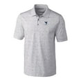 thumbnail image 2 of Men's Cutter & Buck  Gray West Virginia Mountaineers Alumni Logo Advantage Space Dye Tri-Blend DryTec Polo, 2 of 3