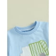 thumbnail image 6 of BemeyourBBs Boy Summer Outfit Truck Embroidery Short Sleeve T-Shirt Plaid Shorts, 6 of 9