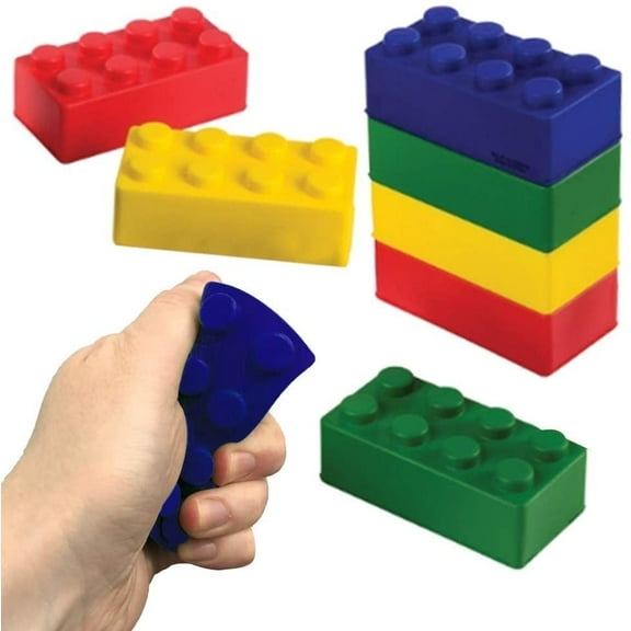 ArtCreativity Building Block Stress Relief Learning Toys for Kids, Set of 12 Birthday Party Favor