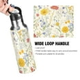 thumbnail image 4 of Vintage Style Colorful Cosmos Bipinnatus Sports Bottle with Straw Stainless Steel Water Jug Portable Thermal Cup Leak-proof 600ML, 4 of 9