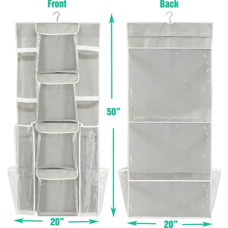 Simple Houseware Double Sided Hanging Gift Bag and Wrap Organizer Gray