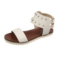thumbnail image 2 of DPTALR Belt Buckle Beach Cloth Roman Flat Slippers Sandals, 2 of 5