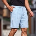 thumbnail image 6 of EOYWHK Mens Drawstring Shorts Elastic Waist with Pockets Mens Gym Shorts for Men Soft Lightweight Breathable Activewear Daily Wear Outdoor Light Blue, Size XXXL, 6 of 9