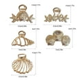 thumbnail image 2 of Toudaret Hair Claw Oceanic Design Back Head Hair Clip, with Shells Starfish Conch Pattern Multi-Purpose Hair Accessories, 2 of 5