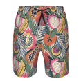 thumbnail image 4 of Yiaed Tropical Fruit Print Men's Swim Trunks with Lining Quick Dry Sports Shorts Beach Shorts Boardshorts-X-Large, 4 of 5