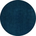 thumbnail image 1 of Ahgly Company Indoor Round Abstract Light Blue Modern Area Rugs, 3' Round, 1 of 4