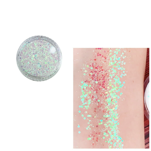 Body Glitter Concerts Music Festival Rave Accessories Face Glitter Gel Sequins Glitter Face Paint Chunky Glitter For Eye Lip Hair Sparkling Gel, Eye Shadow Plate