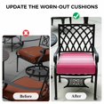 thumbnail image 5 of Outdoor Patio Cushion Covers 4 Pack Pink Patio Chair Cushion Covers with Ties and Zipper Gradient Stripes Modern Waterproof Outdoor Seat Cushion Covers for Patio Furniture 22"x22", 5 of 9