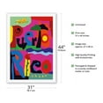 thumbnail image 2 of Puerto Rico - Colorful Summer - Vintage Airline Travel Poster by Paul Degen c.1970s - Fine Art Rolled Canvas Print 27in x 40in, 2 of 4