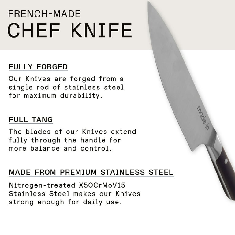 Made In Cookware - 8 Chef Knife - Full Tang With Harbour Blue