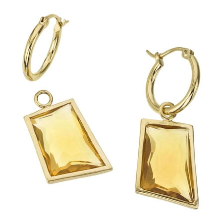 18k Honey - Allia 18K Vermeil, Honey Quartz Detachable Drop Earrings