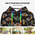 thumbnail image 4 of Daiia Wasp Cockchafer Butterfly Pattern Women's Fashion Hoodies & Sweatshirts with Kangaroo Pocket Hooded Sweatshirt with Eye-catching Drawstrings-Small, 4 of 7