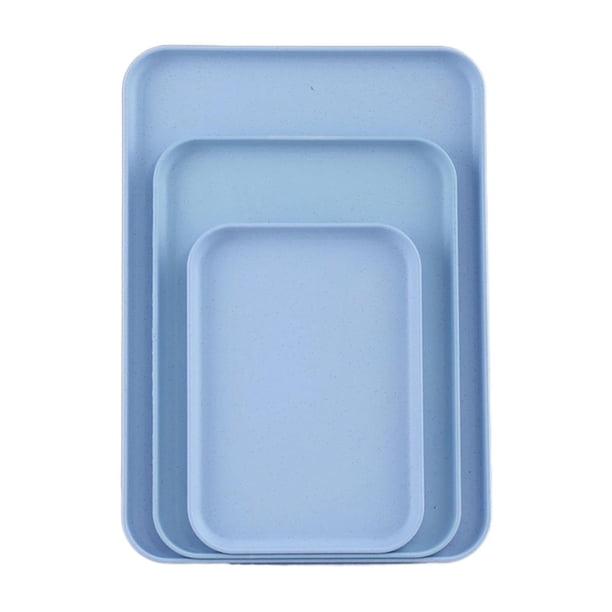 Juego de bandejas ZJDOAK: bandejas de plástico reutilizables para galletas, aperitivos, charcutería, refrigerios, postres y fiestas. Bandeja apilable para encimera de cocina, sin BPA.