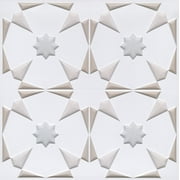 InHome Neutral Vega Peel & Stick Embossed Tile Backsplash