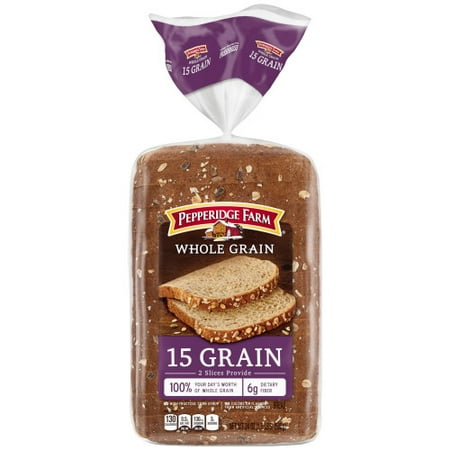 Pepperidge Farm Whole Grain 15 Grain Bread, 24 oz. Bag ...