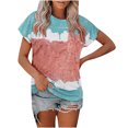 thumbnail image 1 of Birdeem Mode Femmes Été T-Shirt Imprimé Ample Col Rond Manches Courtes Blouse Décontractée, 1 of 5