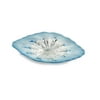 24.25" Essex Sea Blue and Clear Hand-Made Glass Bowl Wall Decoration