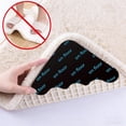 thumbnail image 4 of CQCYD Carpet Holders, 4 Pack Reusable Carpet Tape Stops Curling Area Rugs Carpet Tile Floors Non Slip Rug Pad Gripper For Living Room Bedroom Indoor Use Home Decor Flooring Safety, 4 of 6