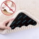 thumbnail image 4 of Portaalfombras en pack de 4 tapiz reutilizable para alfombras de área | Sujetadores antideslizantes negros 10x10cm | Previenen que se deslizen en baldosas, madera y suelos | Sujetadores lavables de, 4 of 6