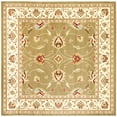 thumbnail image 7 of SAFAVIEH Lyndhurst Miah Floral Border Area Rug, Green/Ivory, 5'3" x 5'3" Round, 7 of 7