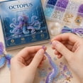 thumbnail image 6 of Mythical Ocean DIY Bead Kit, 3D Beaded Animal Kit, Glossy Glass Bead Craft Set, Easy-Follow Instructions For Creating Unique Underwater Decorations Octopus, 6 of 9