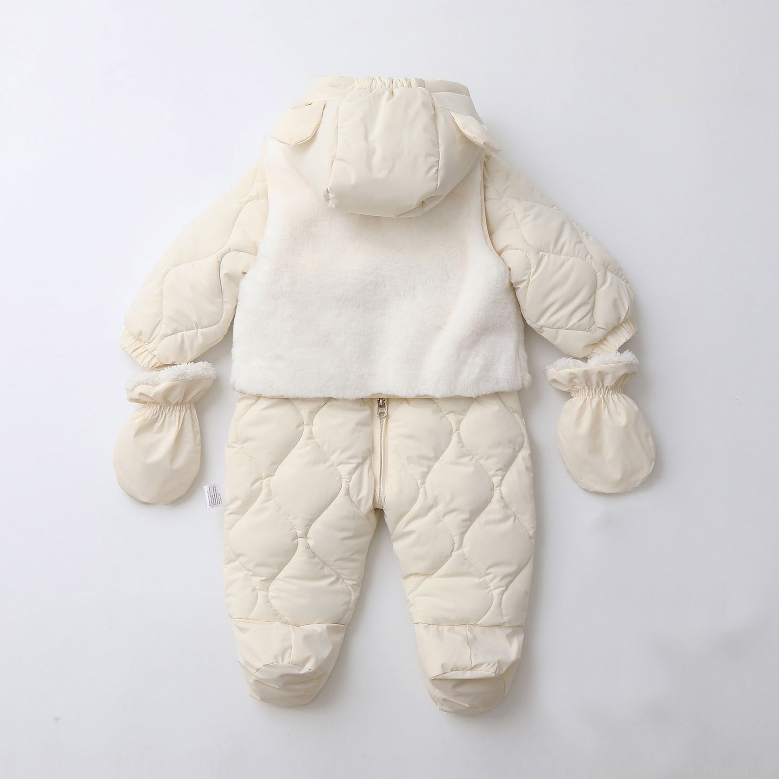 RMGVDSD Baby Winter Snowsuit Coat Romper Thermal Insulated Soft Hooded Footed Onesie Outwear Warm Jumpsuit Bodysuit For Girl Boy Party Fashionable 1-2 Years