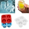 thumbnail image 2 of Ice Making Mould Low Temperature Resistance Spherical Ice Model Four Hole Design Non Stick Shell Good Elasticity Square Tray No.2, 2 of 9