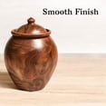 thumbnail image 3 of Handcrafted Wooden Cremation Urn for Human Ashes - Adult Sized Urn for Ashes - Hold Up to 200 Cubic Inches - Premium Velvet Bag Includeded, 3 of 5