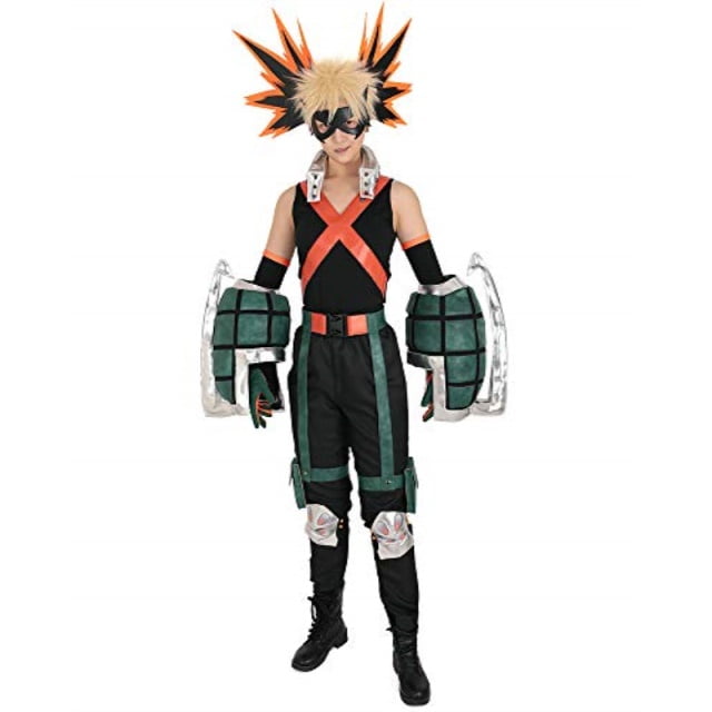 Miccostumes Men S Katsuki Bakugou Hero Cosplay Costume With Mask And Gauntlets Xl Walmart Com Walmart Com