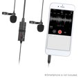 thumbnail image 3 of valier omnidireccional doble Micrófono de condensador con clip para Canon Nikon Cámara réflex digital Sony para iPhone Grabadores de audio para teléfonos Samsung Huawei PC y grabación de otros juegos BOYA Micrófono, 3 of 7