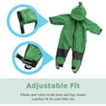 thumbnail image 4 of Cuddle Club One Piece Kids Rain Suit Waterproof Jacket Toddler Overalls, Green Dino 5T, 4 of 7
