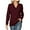 Wine Red, variant on SOMER Women Sweaters Long Sleeve V Neck Pullover Collar Knitted Sweaters Burgundy