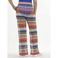 thumbnail image 3 of No Boundaries Striped Crochet Pants Coverup, Women's, 3 of 4