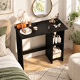 Small Industrial Computer Table AIRFIND Small Computer Desk with Storage, Modern Writing Table with 3 ...