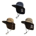thumbnail image 5 of Quick-Dry Sun-Proof Wide Brim Hat for Men Women UV Protection Breathable Polyester Outdoor Fishing Hiking Beach Travel, 5 of 10