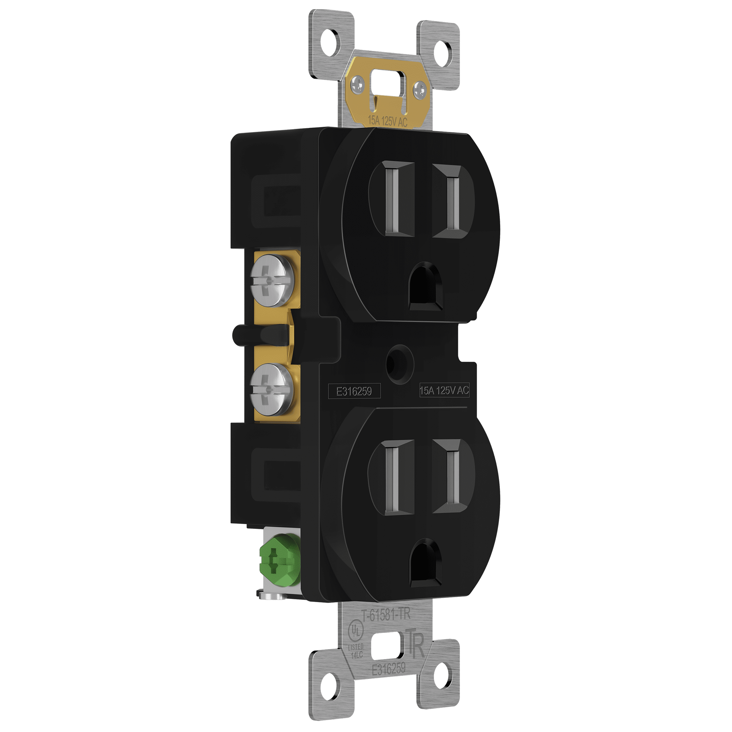ENERLITES Elite Series Duplex Receptacle, Residential Grade Wall Outlet