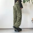 thumbnail image 6 of Y2K Women Mid Rise Straight Wide Leg Cargo Pants Jeans Retro Pockets Denim Trousers Harajuku Street Wear for Girls, 6 of 7