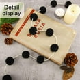 thumbnail image 7 of Lsupdaol 4 Pieces Felt Pom Poms Garland Ball 6.6ft Wedding Hanging Banner Ball Garland for Wall Decoration Festivals Room Home Birthday Summer Chiristmas Party(Black), 7 of 7