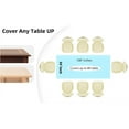 thumbnail image 3 of (12 Pack) Aqua Premium Rectangle Heavy-Duty Plastic Table Covers (Reusable), 3 of 6