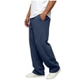 thumbnail image 5 of Sevevn Men's Baggy Sweatpants Solid Color Wide Leg Relaxed Straight Fit With Pockets Weekend Leisure Outfits, 5 of 6