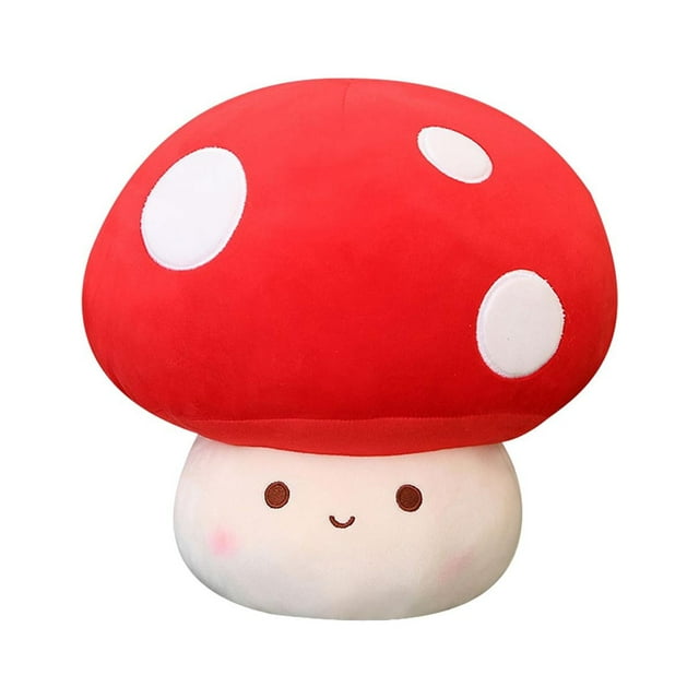 HILABEE Stuffed Mushroom Toy Gift Collection Cuddly Creative Ornament Adorable for Red 23cm