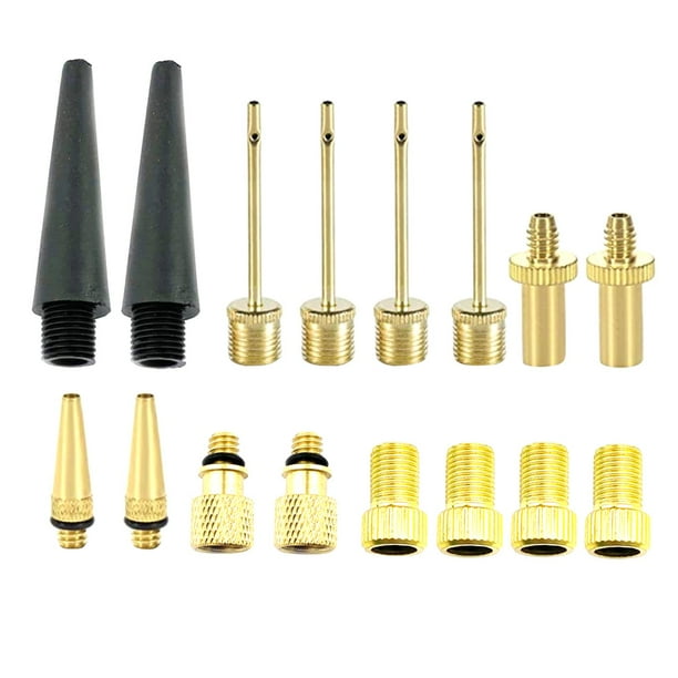 16Pcs Presta Adaptor Premium Brass Inflator Adapter Ball Pump for
